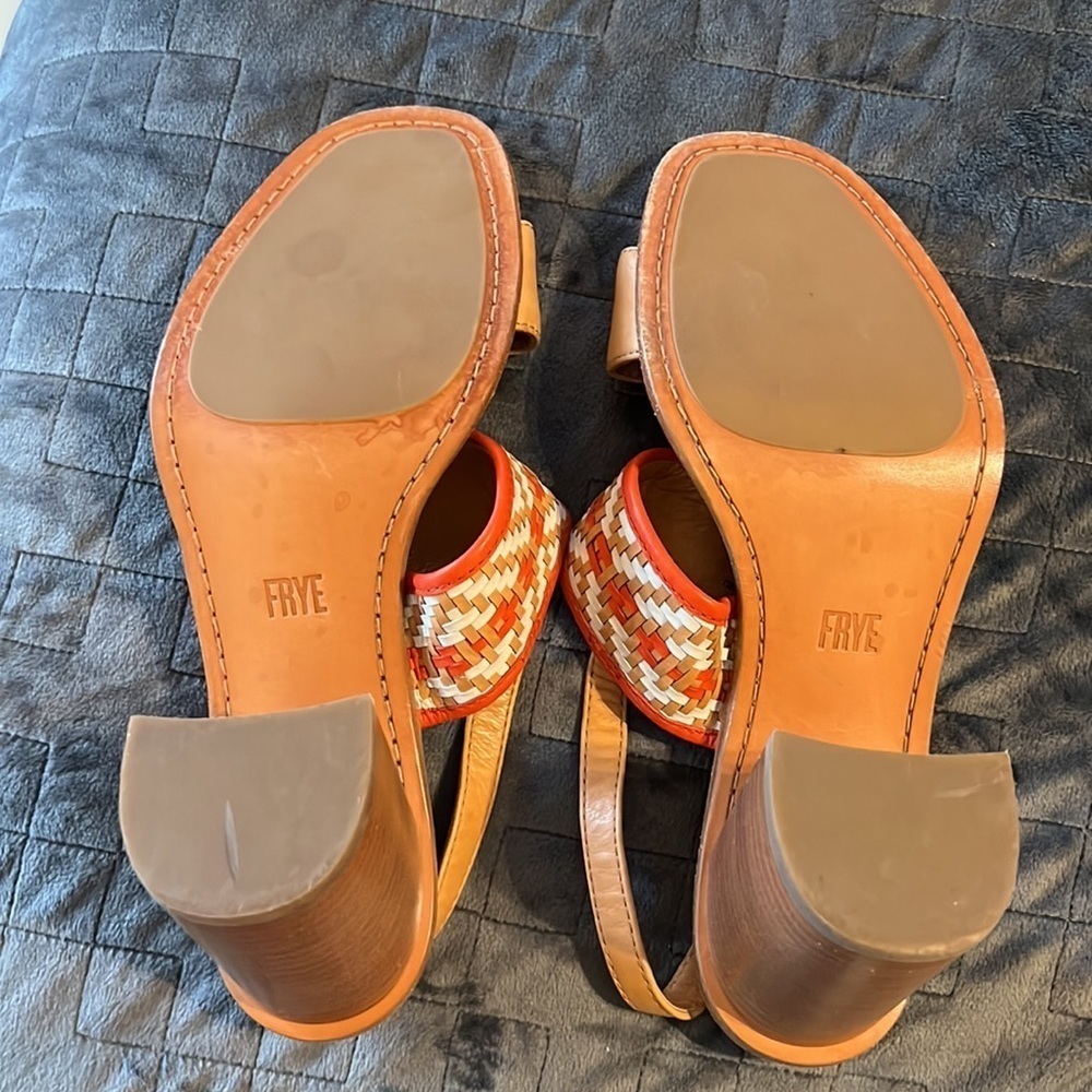 FRYE‎ Amy Block Heel SlingBack Strap Sandals - Picture 8 of 8